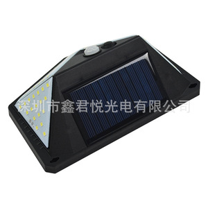 Solar Wall Lamp 110 LED Four-Sided <b>Light</b> Human Body Sensor Outdoor Garden <b>Corridor</b> <b>Light</b> - Product Image 2