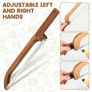 Wooden <b>bread</b> and toast saw, sandwich baguette saw, wooden <b>knife</b> saw, household <b>bread</b> slicer, kitchen tool - Product Image 4