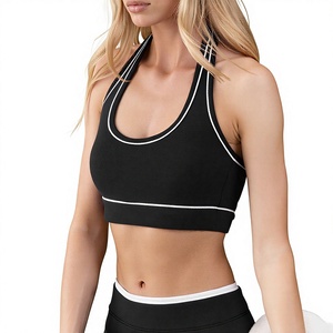 Sujetador Deportivo <span class=keywords><strong>VOGA</strong></span> con Efecto Nude, de Alta Sujeción, Secado Rápido, Spandex/Nylon, Bloques de Color, Tirantes Fijos, para Mujer, para Correr - Product Image 1