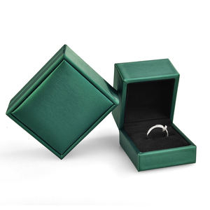 FANXI Green PU Leather Jewelry <b>Box</b> Bracelet Necklace <b>Earring</b> for Jewelry Packaging <b>Gift</b> <b>Box</b> - Product Image 4