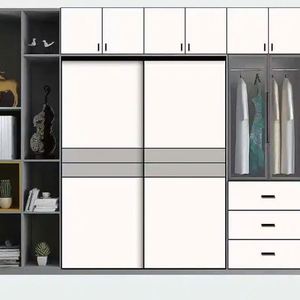 Promotional Wholesale Customized Wooden Wardrobe Closet Design Minimalist <b>Armoire</b> Luxury Furniture - Product Image 4