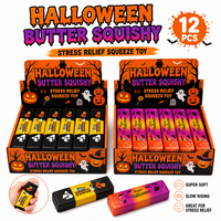 Jouets Squishy Personnalisés en Forme de Bâtonnets de Beurre Mini Halloween, Jouets Sensoriels Anti-Stress à Remontée Lente, Vente en Gros pour Enfants