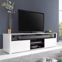 Dernier modèle de table console TV moderne Mobilier de salon Support TV de luxe Meuble TV pour chambre à coucher Meuble en bois non fini