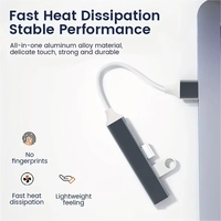 4-in-1 USB-C Hub USB 3.0 Multipoort Adapter 4-poorts splitter Hoge snelheid gegevensoverdracht dockingstation voor laptop