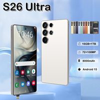 Nouveau Smartphone Original S26 Ultra 5G 16 Go + 1 To de Mémoire Écran HD 6,9 Pouces Déca-cœur Android 15 pour Jeux Mobiles 100W 108MP Espagnol