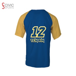 เสื้อเจอร์ซีย์เบสบอลพิมพ์ลายตามสั่งสีฟ้าล้วนการระเหิดของผู้ชายราคาถูกชุดทีมตอบสนองอย่างรวดเร็ว - Product Image 2