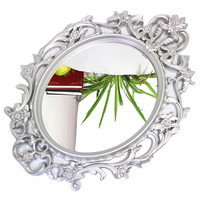 Miroir mural décoratif vintage moderne cadre couronne en plastique doré style princesse antique chambre à coucher salon verre usage domestique