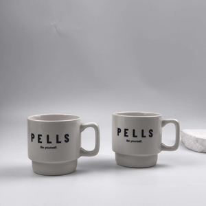 2025 tùy chỉnh có thể gập lại gốm xếp chồng cốc chất lượng cao cho sử dụng hàng ngày và chương trình khuyến mãi Kinh doanh Quà tặng cà phê ly <span class=keywords><strong>Mug</strong></span> với xử lý - Product Image 3