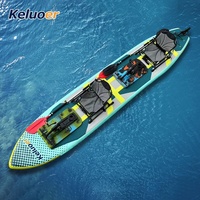Planche de SUP gonflable double avec système de repose-pieds en métal bateau de pêche planche de surf gonflable