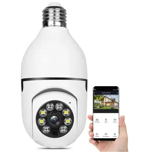 1080P HD المنزل الذكية اللاسلكية مراقبة كاميرا مصباح كهربائي ، Wifi IP كاميرا P2P اللاسلكية 360 درجة كاميرا PTZ ضوء Blub