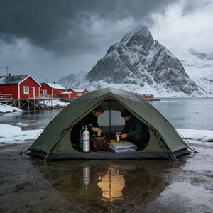 Carpa de Paraguas Automática Portátil con Cobertura Impermeable para Acampar y Viajar - Product Image 2