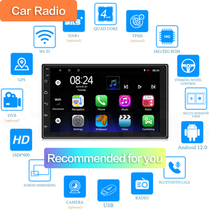 Autoradio Android 7 Pouces MTK6580 2 Go/32 Go avec CarPlay et Android <span class=keywords><strong>Auto</strong></span> pour Véhicule Universel - Product Image 4