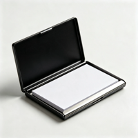 Porte-cartes de visite léger en aluminium, étui métallique personnalisé pour cartes de visite avec logo, fabriqué selon votre dessin
