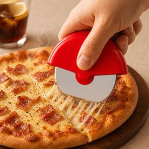 Cortador <span class=keywords><strong>de</strong></span> <span class=keywords><strong>Pizza</strong></span> Redondo <span class=keywords><strong>de</strong></span> Acero Inoxidable con Logotipo Personalizable, Cuchillo para Pastelería, Rueda para <span class=keywords><strong>Cortar</strong></span> <span class=keywords><strong>Pizza</strong></span>, Herramienta Creativa para Hornear - Product Image 4
