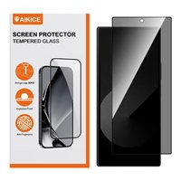 Lot de 2 protections d'écran en verre trempé 9H pleine écran avec confidentialité pour Samsung Galaxy S26 S25 Ultra HD anti-rayures anti-espionnage