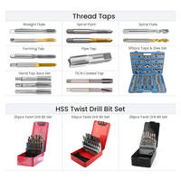 3pcs Set Tap Tangan M6 M14 1.5 Thread Tap DIN 352 M2 Alur Lurus Kiri untuk Peralatan Tangan Industri Deteksi Tangan