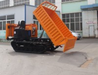 Dumper à chenilles en caoutchouc de 1 tonne, véhicule de transport tout-terrain pour travaux agricoles et de construction
