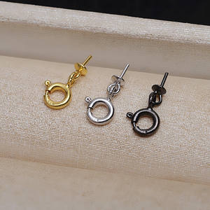 S925 Silver Pendant Accessories 5-13 Empty <b>Holder</b> 4229 Universal Buckle DIY Hanging Bead <b>Plate</b> Spring Buckle for Jewelry - Product Image 2