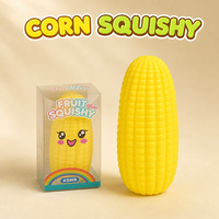 Jouet Squishy en forme de blocs de maïs et de fruits, à presser, anti-stress, ASMR, sensation de satisfaction étrange, cadeau doux, vente en gros, OEM, 12 pièces