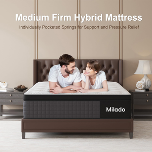 King Queen Hybrid Matelas Eurotop avec gel en mousse à mémoire de forme Matelas à ressorts ensachés Matelas doux et respirant à soulagement de la pression - Product Image 3