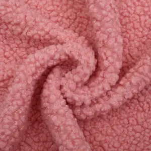 Tissu Polaire Sherpa Recyclé Multicolore à Tricoter Doux Pour Couverture Pyjama Velours Sherpa Polaire Tissu