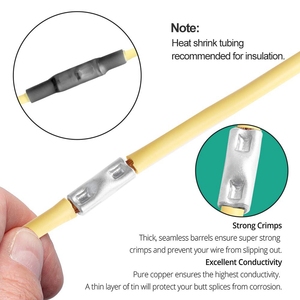 BN銅管非絶縁ジョイント裸バットコネクタメッキ錫表面自動電気ケーブル端子卸売 - Product Image 3