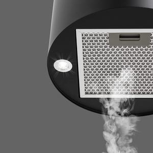 Lawe Island <span class=keywords><strong>hotte</strong></span> de cuisine 110 V villa commerciale ouverte cuisine <span class=keywords><strong>noire</strong></span> <span class=keywords><strong>cylindrique</strong></span> top aspiration ventilation silencieuse cheminée cuisine - Product Image 5