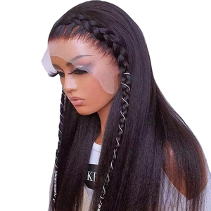 วิกผมหยิกหยักศกทรงตรงแบบบราซิลเลียนวิกผม360เต็มศีรษะแบบถัก HD - Product Image 3