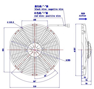 Ventola del condensatore del <span class=keywords><strong>furgone</strong></span> del camion del Bus ventola di raffreddamento DC 12V 24V per altre parti del sistema di condizionamento dell'aria Lnf2212bx - Product Image 4