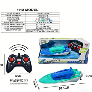 Barca <span class=keywords><strong>RC</strong></span> ad Alta Velocità in Scala 1:12, 2.4GHz, 4 Canali |   Motoscafo da Corsa Impermeabile con Telecamera HD 720P |   Pronto all'uso per bambini e adulti - Product Image 1