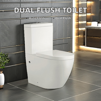 WC monobloc à double chasse et cuvette allongée, ensemble de toilettes modernes à chasse directe, directement des fabricants chinois d'articles sanitaires pour salle de bain