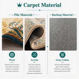 <span class=keywords><strong>Tapis</strong></span> en laine douce AUTOVI pour chambre à coucher, salon, chambre d'amis, villa, <span class=keywords><strong>tapis</strong></span> en laine tufté à la main sur mesure, design <span class=keywords><strong>de</strong></span> luxe personnalisé - Product Image 2