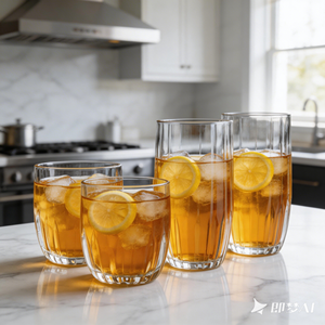 <span class=keywords><strong>Vasos</strong></span> de Vidrio al por Mayor de Diseño Vintage sin Tallo para Vino y Jugo, <span class=keywords><strong>Vasos</strong></span> Highball Acanalados, Copas de Vidrio para el Hogar, Hotel, Bar, Fiesta - Product Image 3