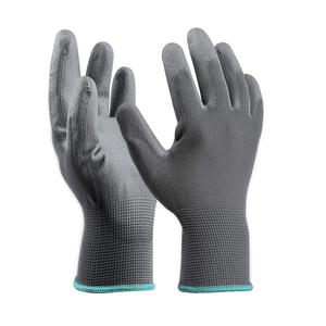 Guantes de punto de poliéster rojo con revestimiento de PU Guantes aptos para palma de poliuretano Guantes protectores de mano Guantes de trabajo de seguridad para jardinería - Product Image 2