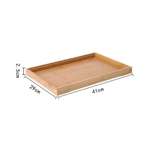 Hot Sale Customized Rectangular Bamboo Tray for Tea Cups Baked Fruit Eco-Friendly <strong>Wood</strong> <strong>Plates</strong> for Hotel Barbecue Parties - Product Image 5