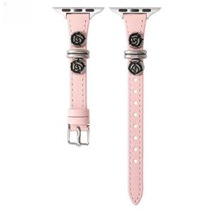 Bracelet Iwatch S10 pour femmes, adapté à <span class=keywords><strong>Applewatch</strong></span> Apple Watch 98 Generation 76SE5, bracelet en cuir camélia 38/40/41/42/44/45mm49mm - Product Image 3