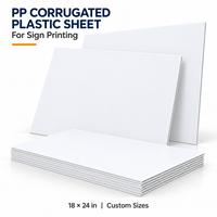 Feuille de plastique ondulé PP 18x24 pouces ou taille personnalisée pour impression directe et fabrication de signalétique extérieure