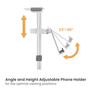 Aluminum <strong>Headphone</strong> <strong>Stand</strong> Charging Station Headset Holder With 15W Wireless Charger and Angle &amp; Height Adjustable Phone Holder - Product Image 2