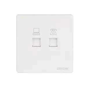 Sanshe easy fashion life S8 series PC cover material panel color painting wall electrical h&m outlet computer Internet sockets