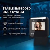 Horloge de pointage d'assistance avec reconnaissance faciale QR, enregistrement du temps RS485, logiciel cloud EBKN Cloud Linux, machine de pointage des employés avec logiciel cloud