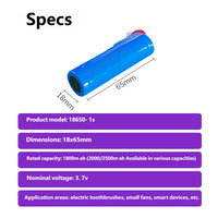 SUNKING SK 18650 Baterai Lithium Isi Ulang 3.7V 1800mAh 6.66Wh 500-Cycle untuk Sikat Gigi Elektrik Perawatan Pribadi