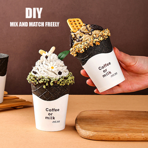 Edible Coffee Cup Caliber 180ML Environmentally Friendly Coffee Milk Tea <strong>Dessert</strong> Suitable for Hot and Cold Edible Biscuit Cup - Product Image 5