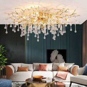 Đèn Chùm Vàng Nhôm Sang Trọng Hiện Đại Cho Thiết Bị Chiếu Sáng Trần Phòng Ngủ Phòng Khách Trong Nhà - Product Image 2