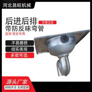 โถส้วมสแตนเลส Changwang แบบมีท่อระบายน้ำด้านหลัง ป้องกันกลิ่น ดีไซน์ท่อโค้ง สำหรับห้องน้ำสาธารณะ - Product Image 4