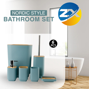 Juego <span class=keywords><strong>de</strong></span> Accesorios <span class=keywords><strong>de</strong></span> <span class=keywords><strong>Baño</strong></span> <span class=keywords><strong>de</strong></span> 6 Piezas con Dispensador <span class=keywords><strong>de</strong></span> Jabón, Portacepillos <span class=keywords><strong>de</strong></span> Dientes, Vaso para Cepillo <span class=keywords><strong>de</strong></span> Dientes y Jabonera Decorativa - Product Image 3