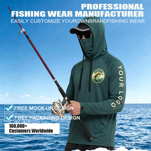 Plus Size UPF50+ Integrated <strong>Face</strong> Mask Men Quick Dry Breathable Bass Fishing Performance Fishing Hoodie <strong>Shirt</strong> - Product Image 4