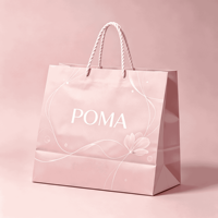 Bolsa de Papel de Regalo de Lujo Personalizada con su Propio Logotipo, Bolsas de Papel Negro con Asas para Empacar Ropa
