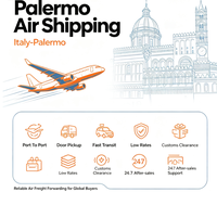Transitaire aérien Palermo Italie, enlèvement à domicile, expédition aérienne, suivi en temps réel, vols stables et livraison de marchandises sécurisée