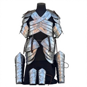 Armadura Medieval Completa de Elfo, Chapada en Oro, Acero Pulido, Par de Cuiras y Brazaletes, Disfraz de Halloween - Product Image 1