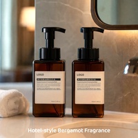 Savon Moussant pour les Mains à l'Huile Essentielle de Bergamote de Luxe 450ml, Savon Hydratant pour les Mains aux Acides Aminés pour les Salles de Bain d'Hôtel